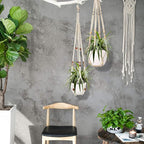 Augshy Macrame Plant Hanger, 2 Packs Plant Hangers, Hanging Planter - Image 5