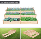 Yaheetech 8×2ft Wooden Horticulture Raised Garden Bed Divisible Elevated - Image 4