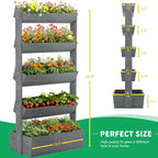 DoCred Vertical Wooden Raised Garden Bed, 5 Tier Upgraded Garden Planters - Image 7