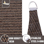 LOVE STORY Custom Size 10'x11'x14.9' Brown Sun Shade Sail Right Triangle - Image 5