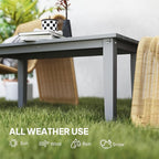 Outsunny HDPE Outdoor Coffee Table, All-Weather Rectangle Patio Coffee Table - Image 6