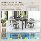 Outdoor Bar Table, Waterproof Aluminum Top, Weather Resistant, Indoor or - Image 6