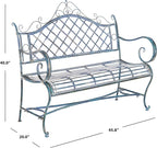 Safavieh PAT5017C Outdoor Collection Abner Antique Blue Wrought Iron 46-inch - Image 3