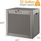Outdoor Storage Box, Resin Deck Boxes Indoor and outdoor, Waterproof Storage - Image 2