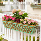 2 Pack 30 Inch Window Boxes Planters Railing Planter Box - Image 4