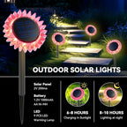 Outdoor Solar Lights, 4 Pack Led Solar Sunflower Lights, Stake/Wall 2-in-1 - Image 4