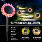 Outdoor Solar Lights, 6 Pack Led Solar Sunflower Lights, Stake/Wall 2-in-1 - Image 4