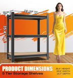 AOAORRG Garage Shelving Heavy Duty Storage Shelves, Metal Adjustable Shelving - Image 3