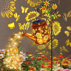 Solar Lanterns Outdoor, Sunflower Watering Can lights, Waterproof Hanging - Image 3