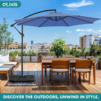 OLIXIS 10FT Offset Patio Umbrella, Cantilever Table Umbrellas - Image 6