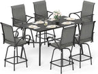 Sophia & William Outdoor Bar Set, Patio Bar Table and Chairs Set, Bar Height by SophiaWilliam