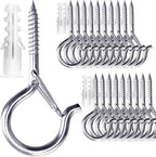 PlusRoc 20 Pack Ceiling Hooks for Hanging Plants Outdoor String Lights Heavy by PlusRoc