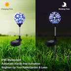 WNP Solar Garden Decorative Stakes Blue Outdoor Waterproof Mosaic Solar Powered - Image 3