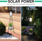 2 Pack Solar Lights with Plant Stand, Outdoor Floor Lamps, Waterproof Solar - Image 2