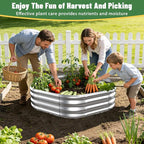 Hexagon Raised Garden Bed, 48 Inch Diagonal & 12 Inch Tall, Galvanized Steel - Image 6