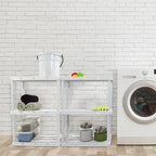 Gracious Living 2 Pack Light Duty Storage Shelves, Knect-A-Shelf 3-Shelf - Image 6