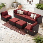 NICESOUL 29.3'' High Back Wicker Patio Furniture Set - Image 2
