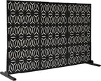 Oakland Living 6 ft. X 4 ft. Black Freestanding Metal Privacy Screen Room - Image 4