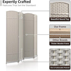 Sorbus 4 Panel Room Divider 6 ft. Tall - Image 3