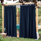 NICETOWN 2 Panels Patio Door Navy Blue Curtainss Waterproof 95" Length - Image 2