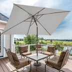 JEAREY 6.5x10 ft Rectangular Patio Umbrellas Rectangle Outdoor Umbrella - Image 6