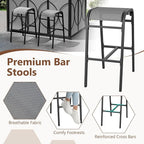 Tangkula 3-Piece Patio Bar Set, Grill Gazebo & 2 Bar Stools - Image 8