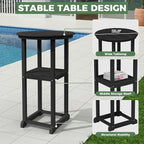 Outdoor Bistro Bar Set, Patio High Top Table and Bar Height Tall Adirondack - Image 6