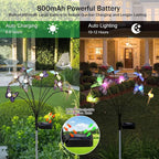 Solar Garden Butterfly Lights, 4 Pack 48 LED Solar Swaying Lights, 7 Color - Image 4