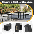 Tangkula 4 Piece Patio Dining Furniture Set, Outdoor Dining Chair Set - Image 8