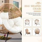 Vongrasig Wicker Egg Chair PE Rattan Chair - Image 7
