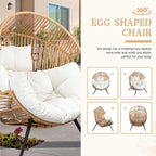 Vongrasig Outdoor Wicker Egg Chair PE Rattan Chair - Image 7