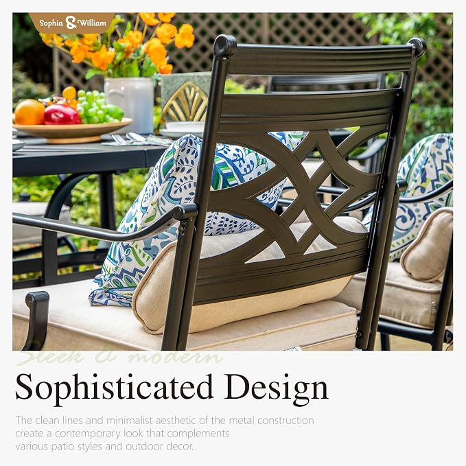 Sophia and William Swivel Patio Dining Set - Image 3