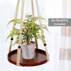 2 Pack Macrame Plant Hanger | Plant Hanger Indoor, Hanging Planter Shelf | - Image 4