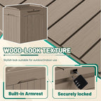 Devoko 30 Gallon Resin Deck Box 2 Pack Outdoor Indoor Waterproof Storage Box - Image 2