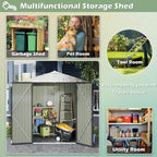 Devoko Outdoor Storage Shed 6 x 4 FT Lockable Metal Garden Shed Steel - Image 6