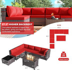 Kullavik 8 Pieces Outdoor Patio Furniture Set, Sectional Sofa Set - Image 5