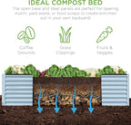Best Choice Products 8x4x2ft Outdoor Metal Raised Garden Bed, Deep Root Planter - Image 5