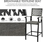 Kozyard Outdoor Bar Stools Set of 2, Patio Bar Chairs - Image 5