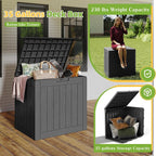 35 Gallon Resin Deck Box with Lockable Latch, Waterproof UV-Resistant - Image 2