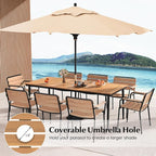 Tangkula 79" Acacia Wood Outdoor Dining Table - Image 7