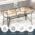 TLSUNNY 7 Pieces Patio Dining Set, Outdoor Table and Chairs W/1.69″ Umbrella - Image 5