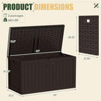 JUMMICO 250 Gallon Outdoor Resin Deck Box - Image 5