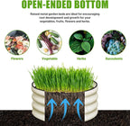 SnugNiture 3 Pcs 2x2x1ft Round Galvanized Raised Garden Bed Kit Outdoor - Image 4