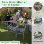 AMERLIFE 7-Piece HDPE Outdoor Dining Set - Image 8