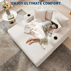 GarveeHome 60-inchOversized Chaise Lounge Chair Indoor, Comfy Corduroy Lounge - Image 7