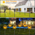 10Pack Solar Lights Outdoor, Mini Solar Torch Lights - Image 4