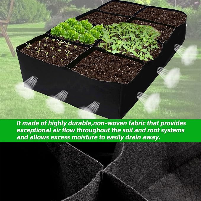 CJGQ Fabric Raised Garden Bed 6x3x1ft Garden Grow Bed Bags - Image 4