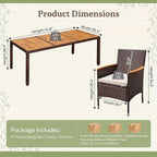 Greesum 9 Pieces Outdoor Patio Dining Set, Conversation Sets - Image 6