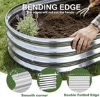 2x2x1ft-3pcs-Oval Raised Garden Bed Kit, Galvanized Planter Garden Boxes Outdoor - Image 4