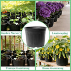 24-Pack 3 Gallon Flexible Plastic Plant Pots - Image 4